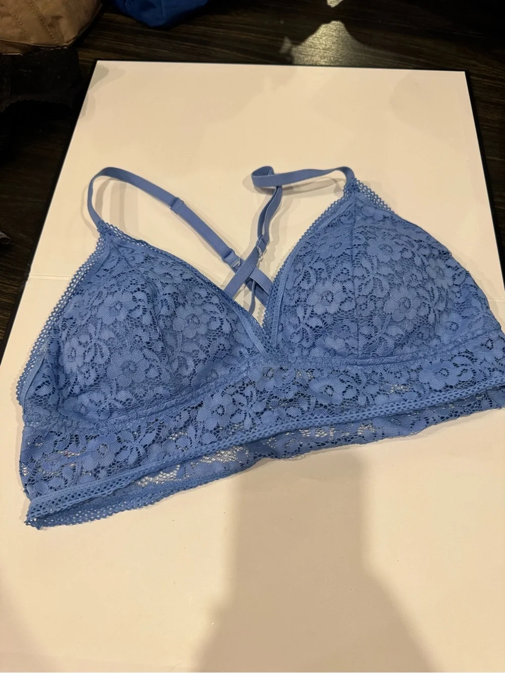 Xhilaration Lace Bralette Trio in Blue, Gray and Black